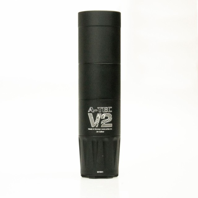 A-Tec V2 Kal. .30 Jaktia Edition 14x1. Kompakt lyddemper med moduler.