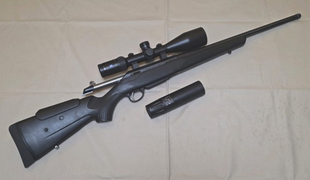 Tikka T3x LINKS kal 6,5x55 Adj. m/Zeiss V4 3-12x56 m/lys og ASV og A-Tec V2