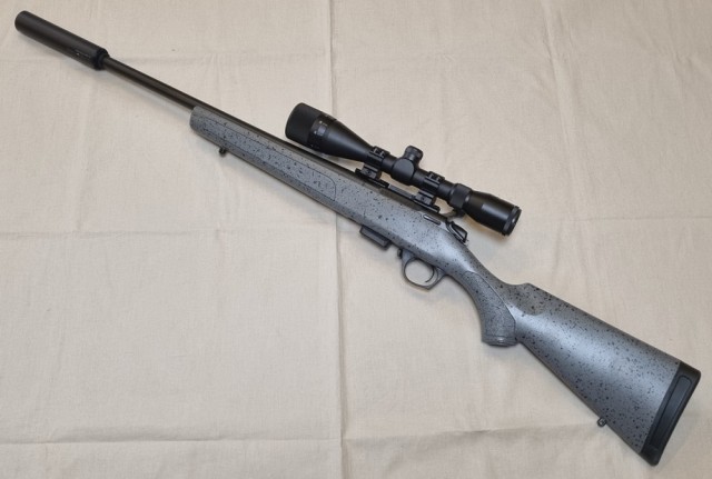 Bergara BMR steel 22LR m/Scandium c22 3-9x40 AO kikkertsikte og A-Tec Wave lyddemper.