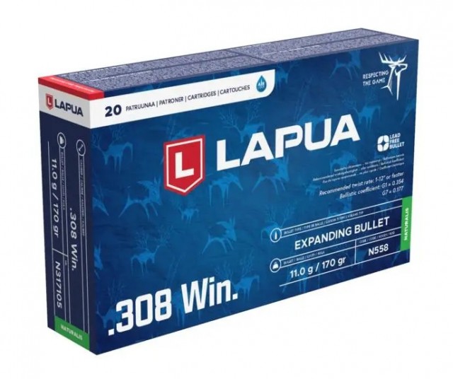 Lapua Naturalis 308 Win 11,0g/170grs