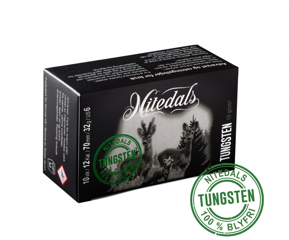 Nitedals Tungsten 12/70 US6 32 g - 10pakk