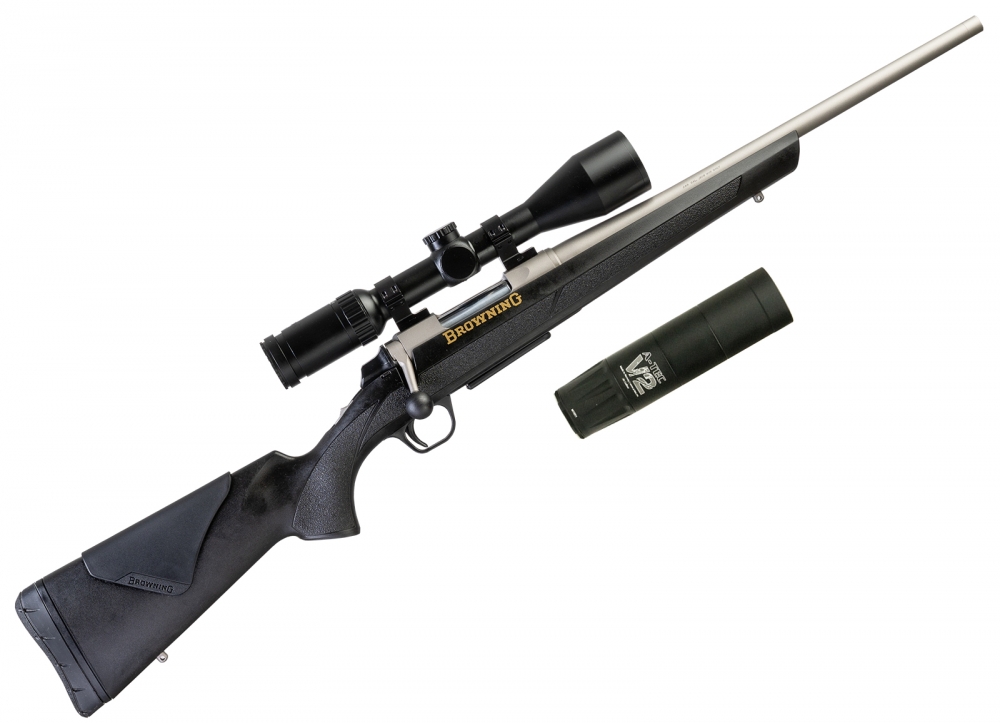 Browning A-bolt III+ TITAN Cerakote .308 Win m/Hawke Vantage WA 3-12x56 og A-Tec demper